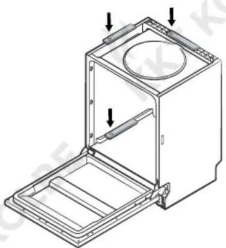 KKT Kolbe DW452ED - Levelling and height adjustment of the dishwasher / adjustment of the levelling feet - 2