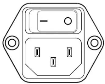 ELECTRO-VOICE NetMax N8000 - Mains Connector and Power Switch - 1