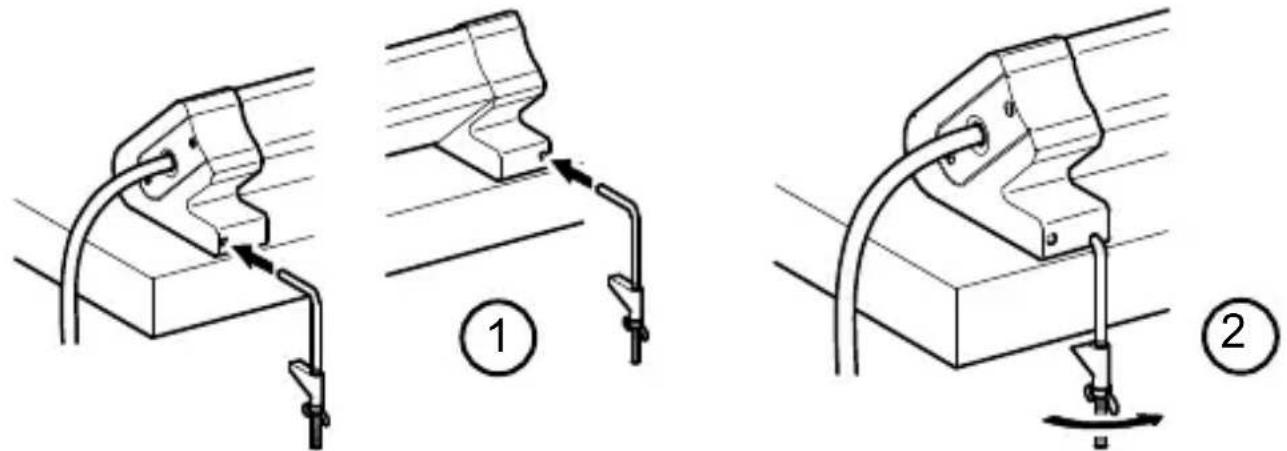 OLYMPIA SL 2425 U - Auf dem Schreibtisch befestigen - 1