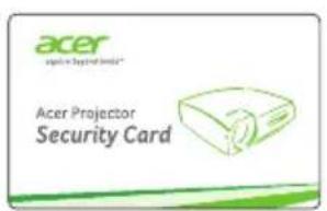 acer Acper Projection Card® Acer Projector Security Card