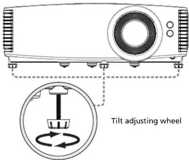 Tilt adjusting wheel