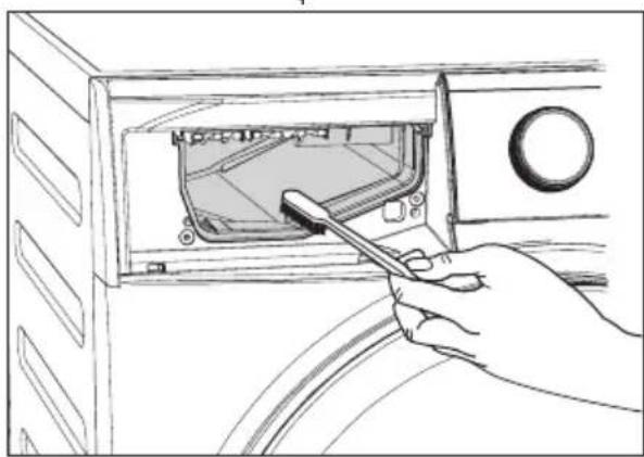 ELECTROLUX EWW1024P5WB - การทำความสะอาดช่องเก็บ ลาดจ่ายสารซักฟอก - 1