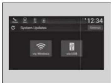 System Updates via Wireless via USB 12:34
