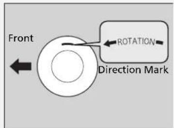 Front ROTATION Direction Mark
