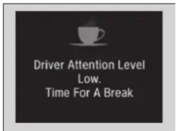 Driver Attention Level Low. Time For A Break