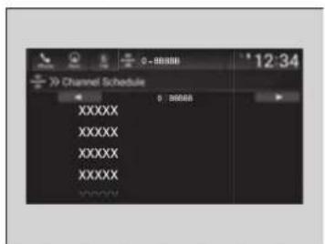Channel Schedule XXXXX XXXXX XXXXX XXXXX 0 - 88888 0, 88888 12:34