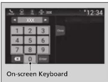 12:34 xxx 1 2 3 4 5 6 7 8 9 0 On-screen Keyboard