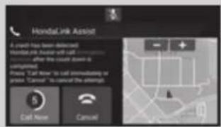 HondaLink Assist A click here (see default) HondaLink Assist with Call to after the call down it Posted Please "Call Now" to call immediately or please "Cancel" to cancel the attempt Call Now Cancel