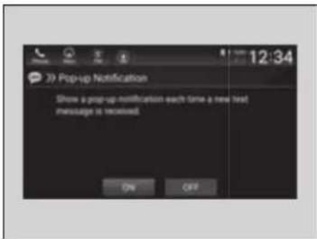 12:34 Pop-up Notification Show a pop-up notification each time a new text message is received OK Cancel