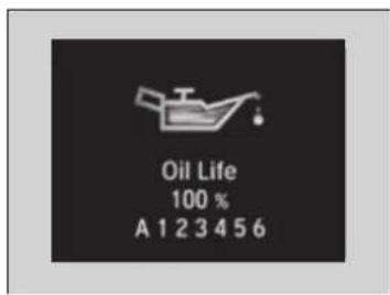 Oil Life 100 % A 1 2 3 4 5 6