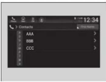Contacts AAA BBB CCC 12:34