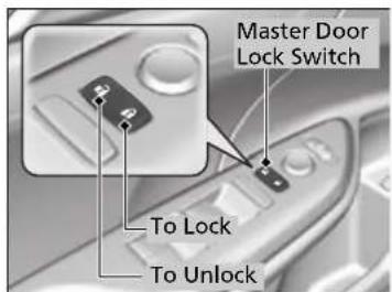 Master Door Lock Switch To Lock To Unlock
