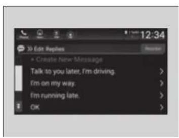 12:34 3D Edit Replies Create New Message Talk to you later, I'm driving. I'm on my way. I'm running late. OK