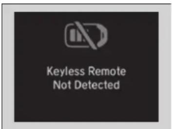 Keyless Remote Not Detected
