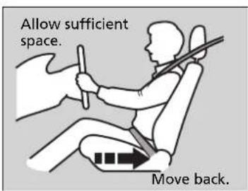 Allow sufficient space. Move back.