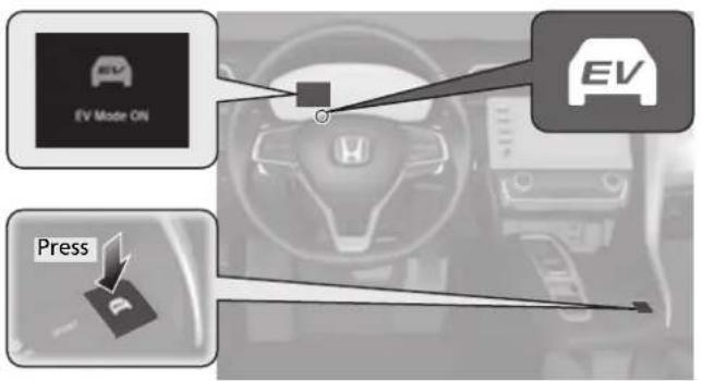 EV Mode ON Press EV