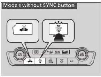 Models without SYNC button FLOOR