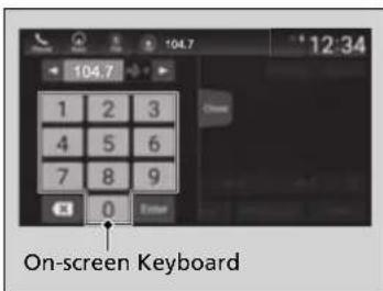 104.7 1 2 3 4 5 6 7 8 9 0 On-screen Keyboard