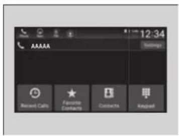 12:34 AAAAA Settings Recent Calls Favorite Contacts Contacts Anguid