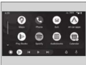Maps Phone Exit All car apps Play Books Spotify AudioWorks Calendar