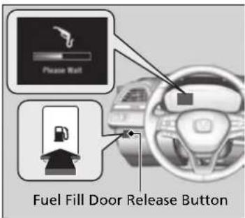 Please Roll Fuel Fill Door Release Button