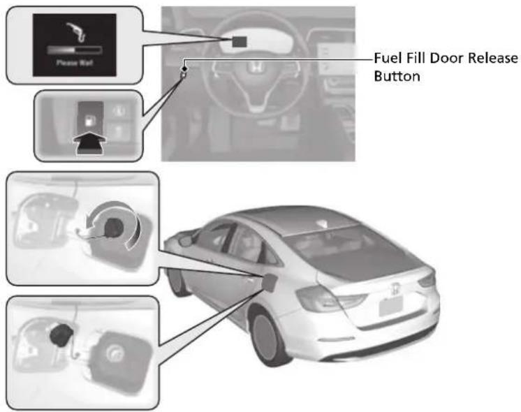 Fuel Fill Door Release Button