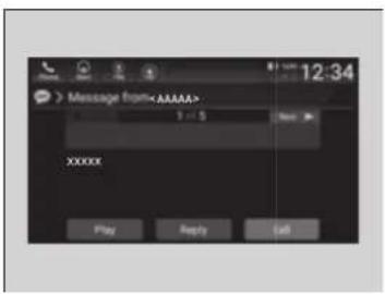 Message from 3 = 5 xxxxx Play Reply Call 12:34