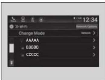 12:34 Network Options Change Mode AAAAA > BBBBB > CCCCC >