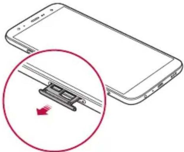 LG LM-X420EM - Τοποθέτηση της κάρτας SIM - 3