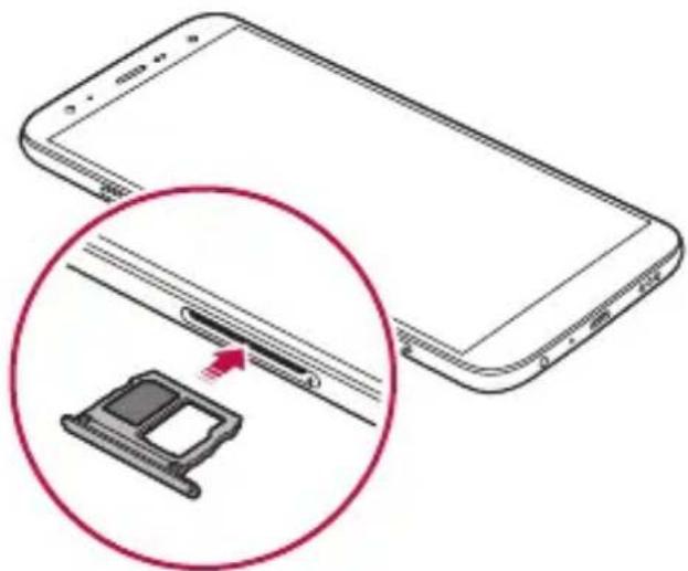 LG LM-X420EM - Τοποθέτηση της κάρτας SIM - 5