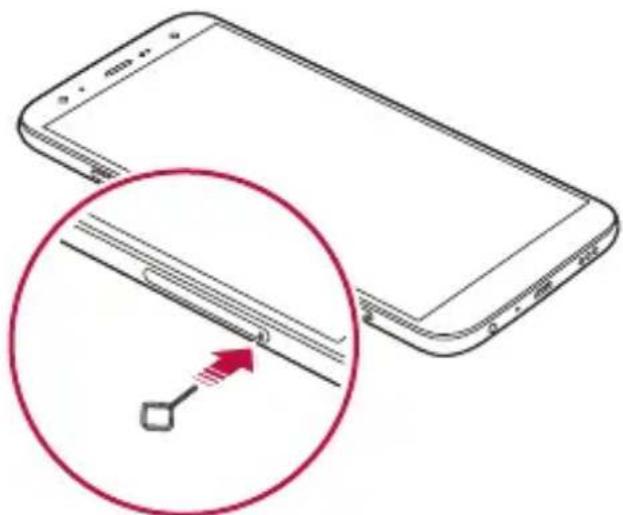 LG LM-X420EM - Τοποθέτηση της κάρτας SIM - 2