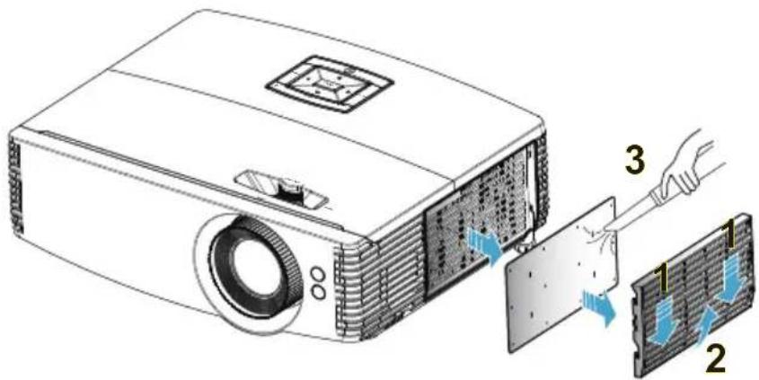 ACER P6200 - Staubfilter reinigen und austauschen - 1