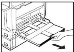 OLIVETTI d-Copia 2301 - Unfold the bypass tray. - 2