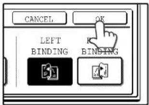 CANCEL OK LEFT BINDING K BINDING