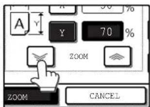 A Y 50 % Y 70 % ZOOM ZOOM CANCEL