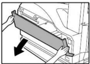 OLIVETTI d-Copia 2301 - Press gently on both sides of the front cover and pull it open. - 1