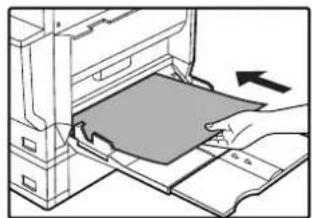 OLIVETTI d-Copia 2301 - Insert the copy paper (print side down) all the way into the bypass tray. - 1