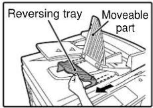 Reversing tray Moveable part