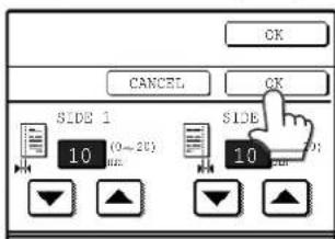 OK CANCEL SIDE 1 10 (0-20) Side 10 (0-20)