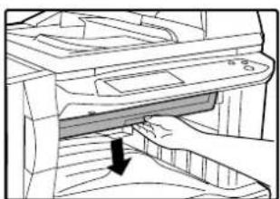 OLIVETTI d-Copia 2301 - Grasp the handle of the stapler compiler cover and pull to open the cover. - 1