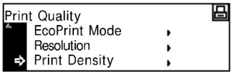 Print Quality EcoPrint Mode Resolution Print Density