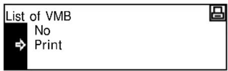 List of VMB No → Print