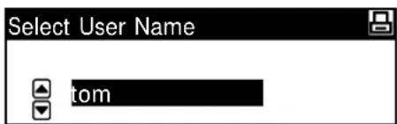 Select User Name tom