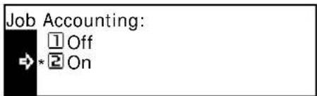 Job Accounting: ① Off → *② On