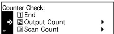 Counter Check: ① End ➡ Output Count ③ Scan Count