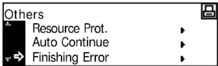 Others Resource Prot. Auto Continue Finishing Error