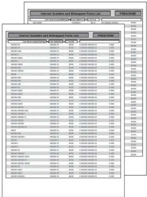Internal Scalable and Bitmapped Fonts List PRESCRIBE Internal Scalable and Bitmapped Fonts List PRESCRIBE