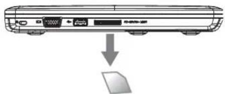 OLIVETTI OLIBOOK S1300 - Remove a Memory Card - 1