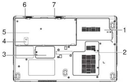 Labeled diagram of a device interior with numbered components for identification