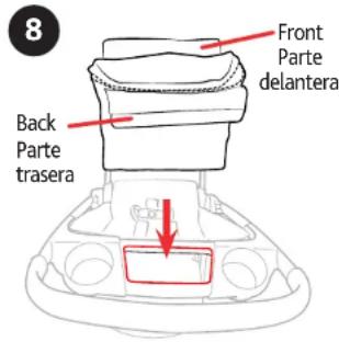 8 Back Parte trasera Front Parte delantera
